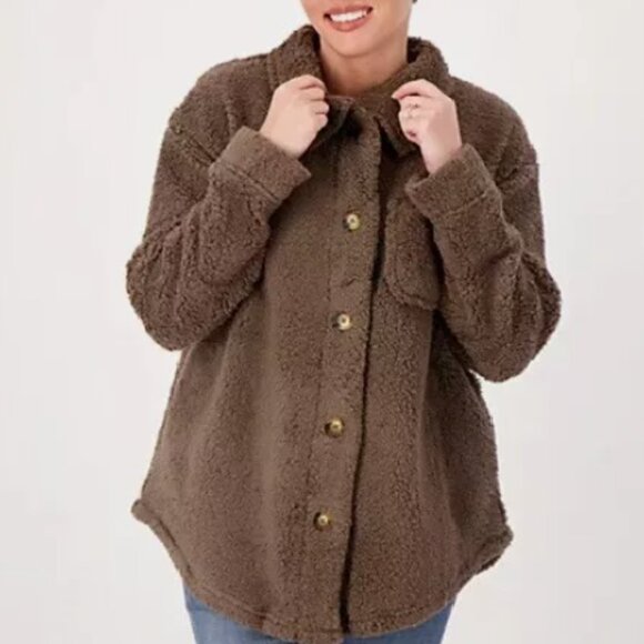 Koolaburra Jackets & Blazers - Medium Koolaburra Shacket-Dark Oak Color-New without tag